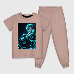 Детская пижама Девушка киборг в стиле Cyberpunk