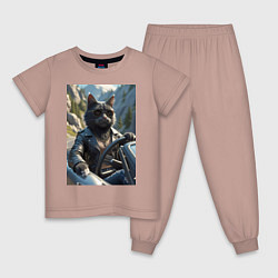 Детская пижама Кот за рулем кабролета