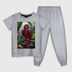 Детская пижама Попугай из драгоценных камней