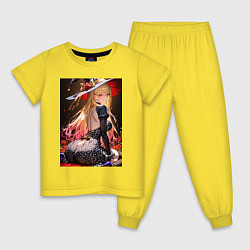 Пижама хлопковая детская Марин Китагава косплей ведьмочки, цвет: желтый