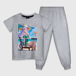 Детская пижама Девушка-пони кушает мороженое