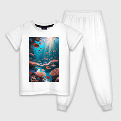 Детская пижама Подводный коралловый риф с рыбками