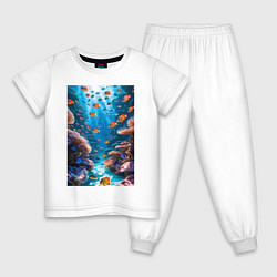 Детская пижама Подводный коралловый риф с рыбками