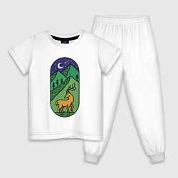 Детская пижама Олень и горы