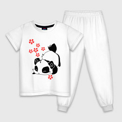 Детская пижама Цветочная панда
