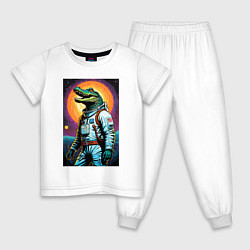 Детская пижама Крокодил бравый космонавт - нейроарт