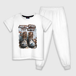 Детская пижама Пройди милю в моих ботинках