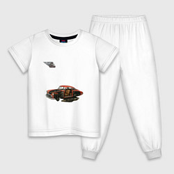 Детская пижама Летающая машина, ретрофутуризм
