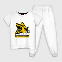 Детская пижама Предупреждающий знак - опасно акулы