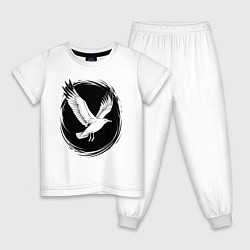 Детская пижама Чайка в черном круге