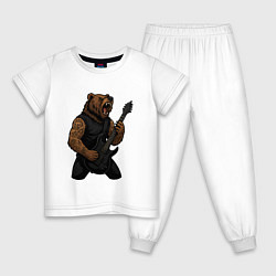 Детская пижама Медведь играет на электрогитаре