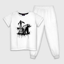 Детская пижама Медведь и нефть