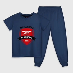 Пижама хлопковая детская FC Arsenal: The Gunners, цвет: тёмно-синий