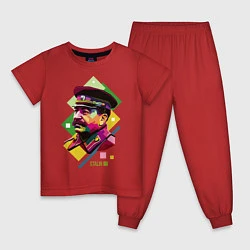 Пижама хлопковая детская Stalin Art, цвет: красный