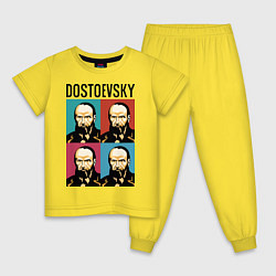 Пижама хлопковая детская Dostoevsky, цвет: желтый