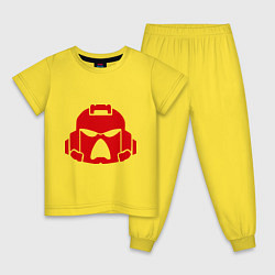 Пижама хлопковая детская Шлем Космодесанта, цвет: желтый