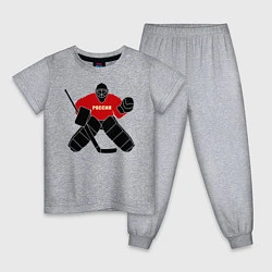Детская пижама Хоккей Россия