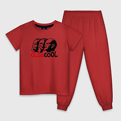 Пижама хлопковая детская Oldscool USSR, цвет: красный