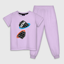 Пижама хлопковая детская Tardis Portal, цвет: лаванда
