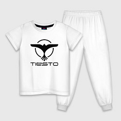 Пижама хлопковая детская Tiesto, цвет: белый