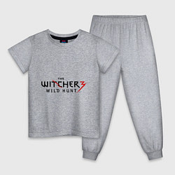 Пижама хлопковая детская The Witcher 3, цвет: меланж