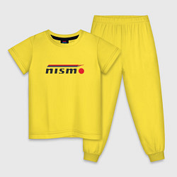 Пижама хлопковая детская Nismo, цвет: желтый