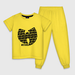 Пижама хлопковая детская Wu-Tang Clan: Symbol цвета желтый — фото 1