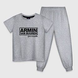 Пижама хлопковая детская Armin van Buuren, цвет: меланж