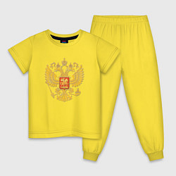 Детская пижама Герб России: золото