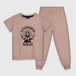 Пижама хлопковая детская Zoidberg Saves, цвет: пыльно-розовый