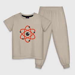 Пижама хлопковая детская Atomic Heart: Nuclear, цвет: миндальный