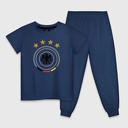 Пижама хлопковая детская Deutscher Fussball-Bund, цвет: тёмно-синий