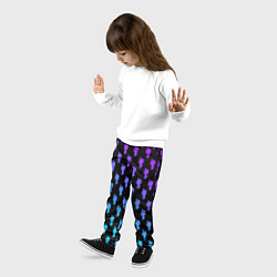 Брюки детские Billie Eilish: Neon Pattern, цвет: 3D-принт — фото 2