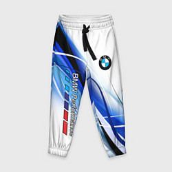 Брюки детские BMW волны - blue-white, цвет: 3D-принт