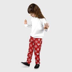 Брюки детские Красный рождественский свитер, цвет: 3D-принт — фото 2