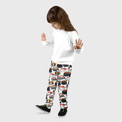 Брюки детские Котики Суши, цвет: 3D-принт — фото 2