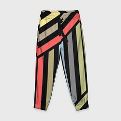 Брюки детские Абстрактный полосатый узор, цвет: 3D-принт