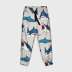 Детские брюки Кровожадные акулы паттерн