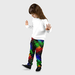 Брюки детские Разноцветный мраморный узор, цвет: 3D-принт — фото 2