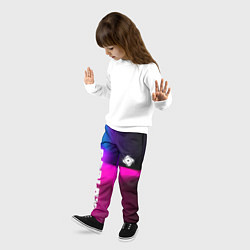 Брюки детские Роблокс лого х эмблема, цвет: 3D-принт — фото 2