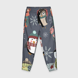 Детские брюки НОВОГОДНИЙ ПАТТЕРН ЖИВОТНЫЕ