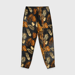 Детские брюки Тигры и листья Тропики