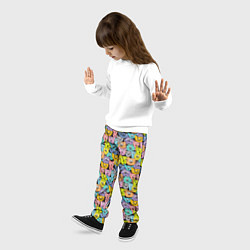 Брюки детские Весёлые Котики, цвет: 3D-принт — фото 2