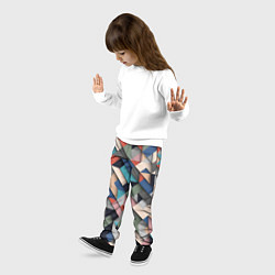 Брюки детские Herringbone 3D Вышивка Ёлочка, цвет: 3D-принт — фото 2