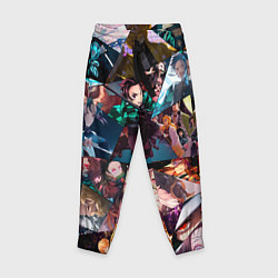 Брюки детские Kimetsu no aiba Все персонажи, цвет: 3D-принт