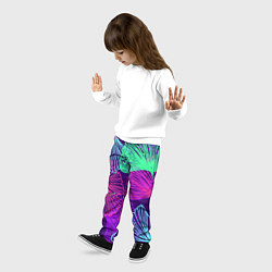 Брюки детские Neon color pattern Fashion 2023, цвет: 3D-принт — фото 2