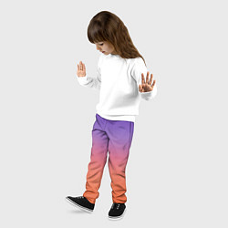 Брюки детские Трендовый красно-фиолетовый градиент, цвет: 3D-принт — фото 2