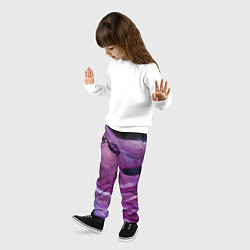 Брюки детские Фиолетовая текстура, цвет: 3D-принт — фото 2
