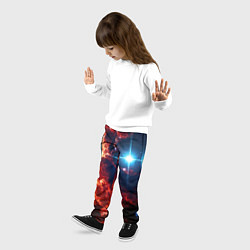 Брюки детские Яркая звезда в космическом пространстве, цвет: 3D-принт — фото 2