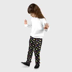 Брюки детские 90s pattern on black, цвет: 3D-принт — фото 2